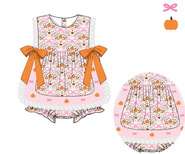 RTS: Bow & Pumpkins Skirted Bubble