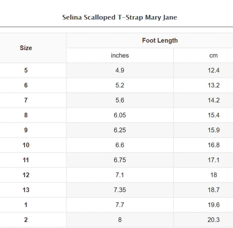 L'Amour Selina Scalloped Mary Jane