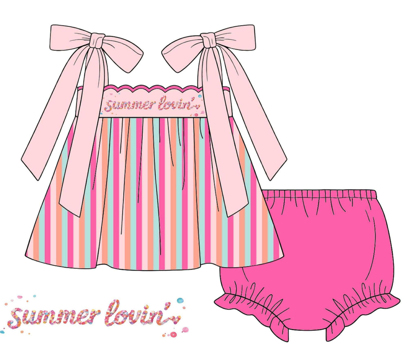 RTS: Summer Lovin' Diaper Set