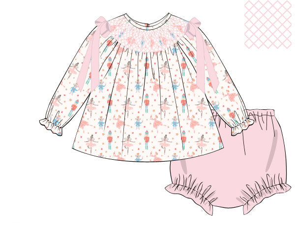 RTS: Sugar Plum Diaper Set (Dress Length 4T-6)