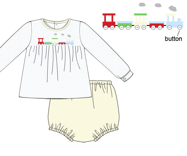 Pre Order 22: Train Diaper Set