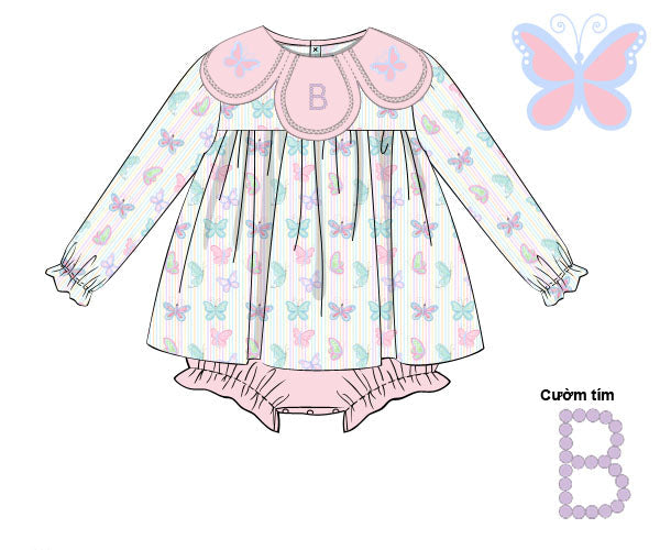 Pre Order 22: TWL Butterflies Skirted Bubble