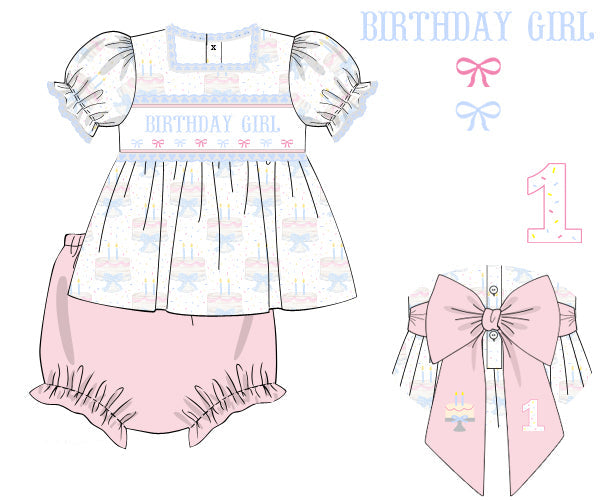 RTS: Candle Wishes Diaper Set