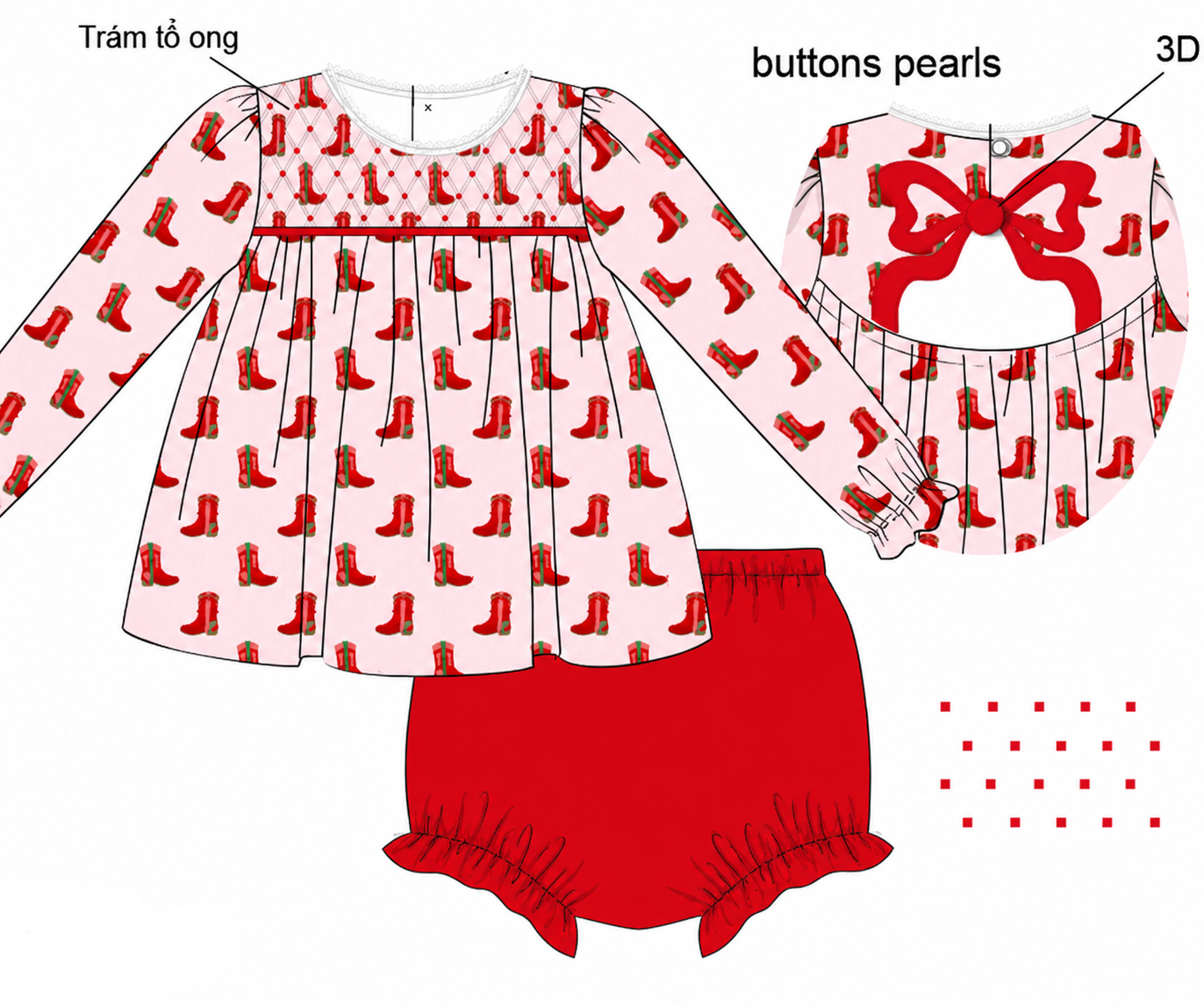 Pre Order 21: Country Christmas Diaper Set