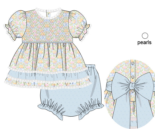 RTS: Coquette Pumpkins Diaper Set (Dress Length 4T-6)