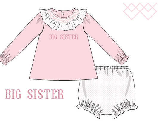 Pre Order 22: Blushful Arrival Diaper Set (Dress Length 4T-6) (Customizable)