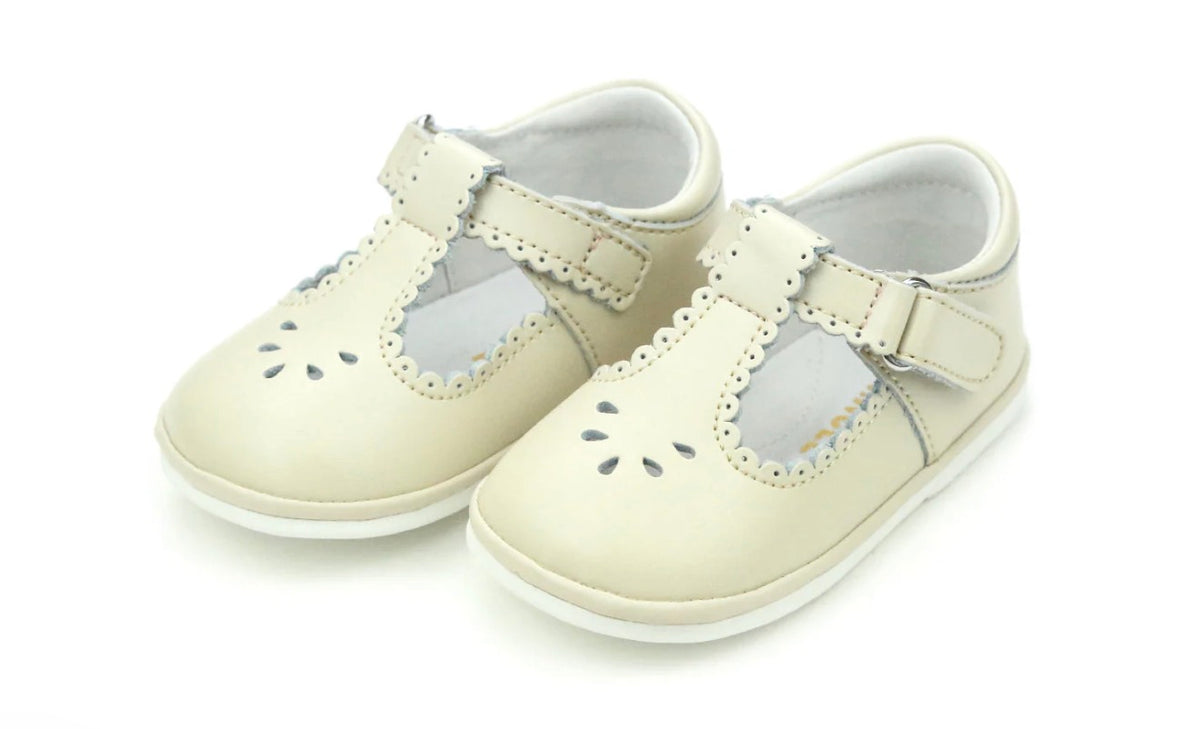L'Amour Dottie Scalloped T-Strap Mary Jane