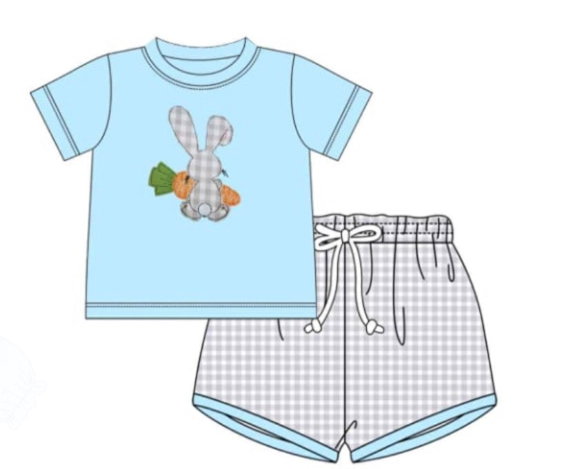 RTS: Applique Bunny Boys Set