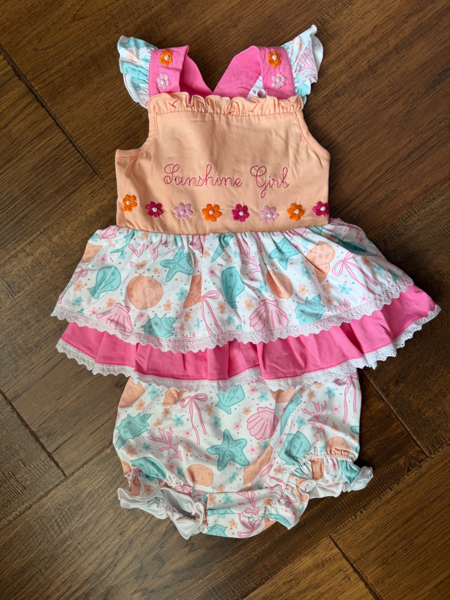 RTS: Sunshine Girl Diaper Set (Dress length 4t-6)