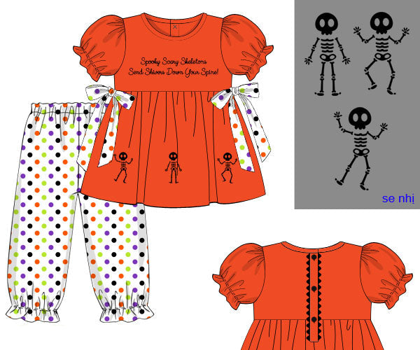 RTS: Scary Skeletons Pant Set