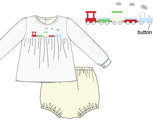 Pre Order 22: Train Diaper Set